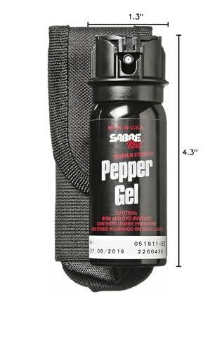 SABRE Tactical Pepper Gel With Belt Holster For Easy Carry