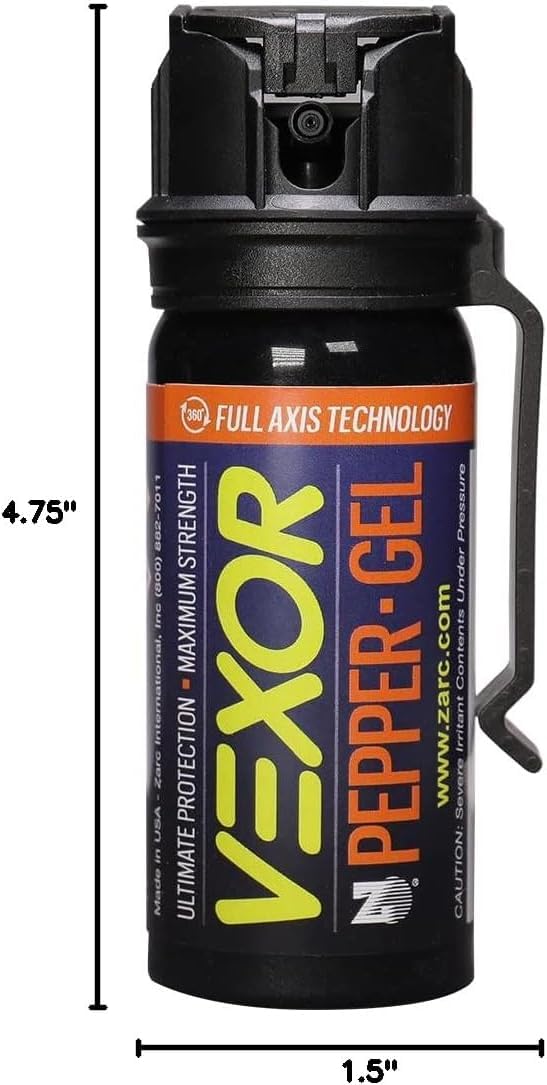 VEXOR Pepper Gel from Zarc, Max Strength Police Pepper Spray