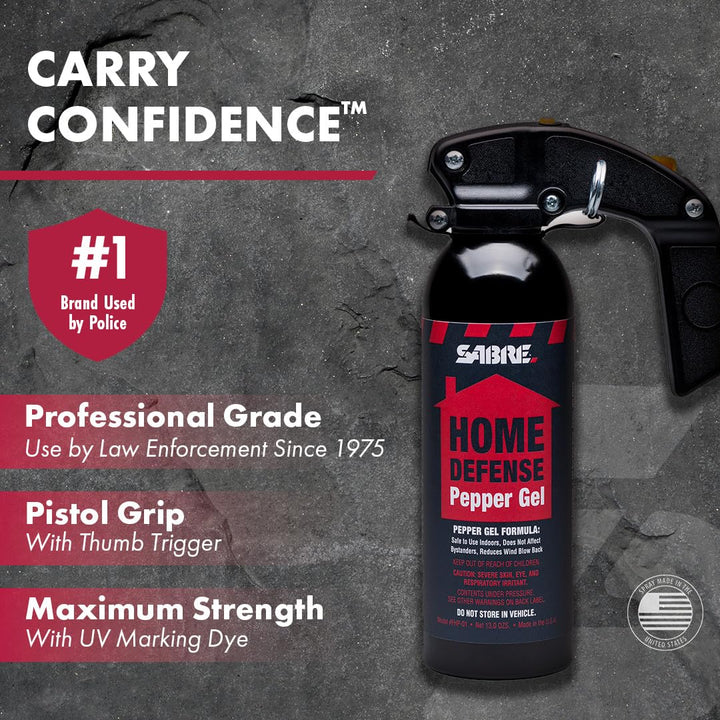 SABRE Red Home Defense Pepper Gel With Wall Mount