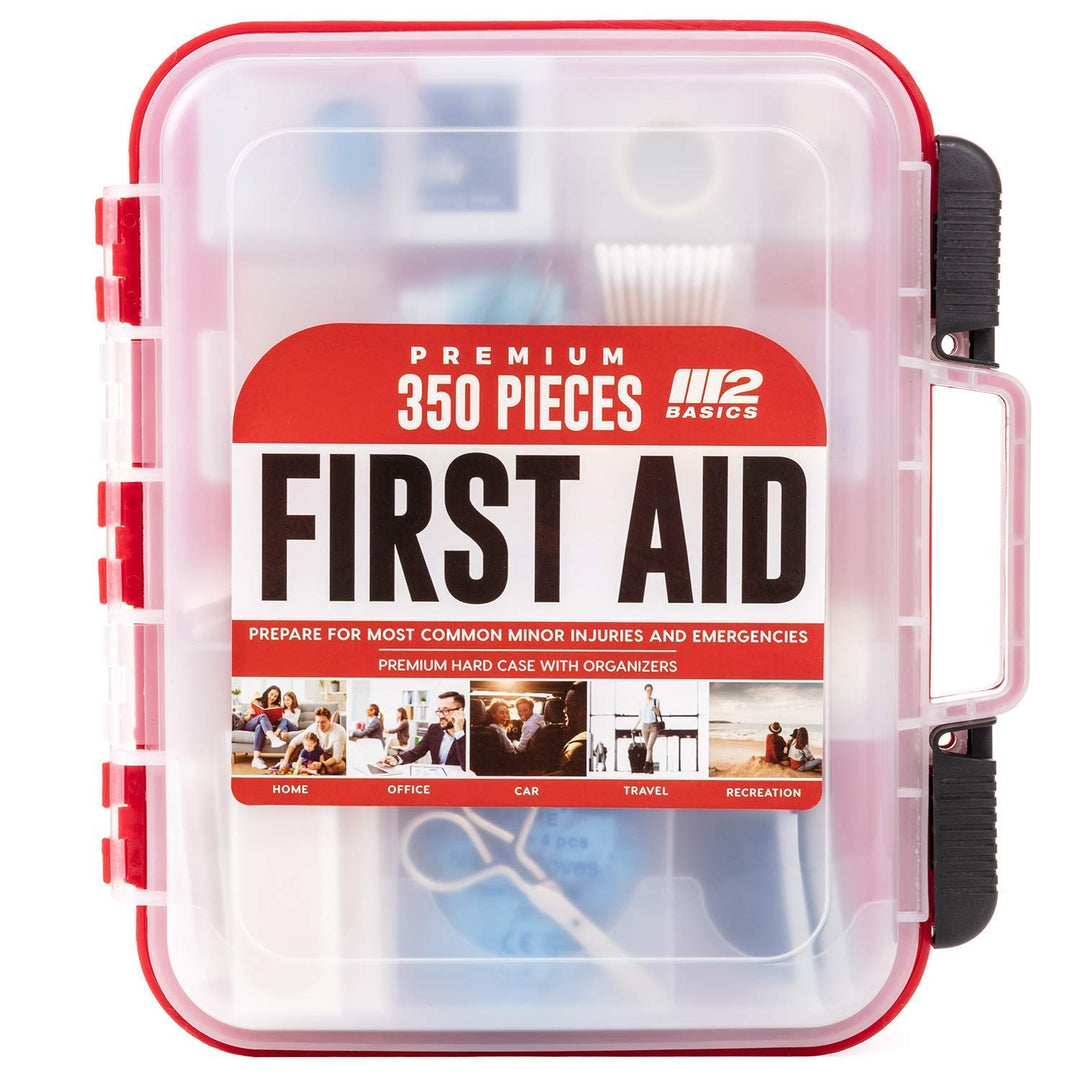 M2 BASICS Professional 350 Piece Hard Case First Aid Kit