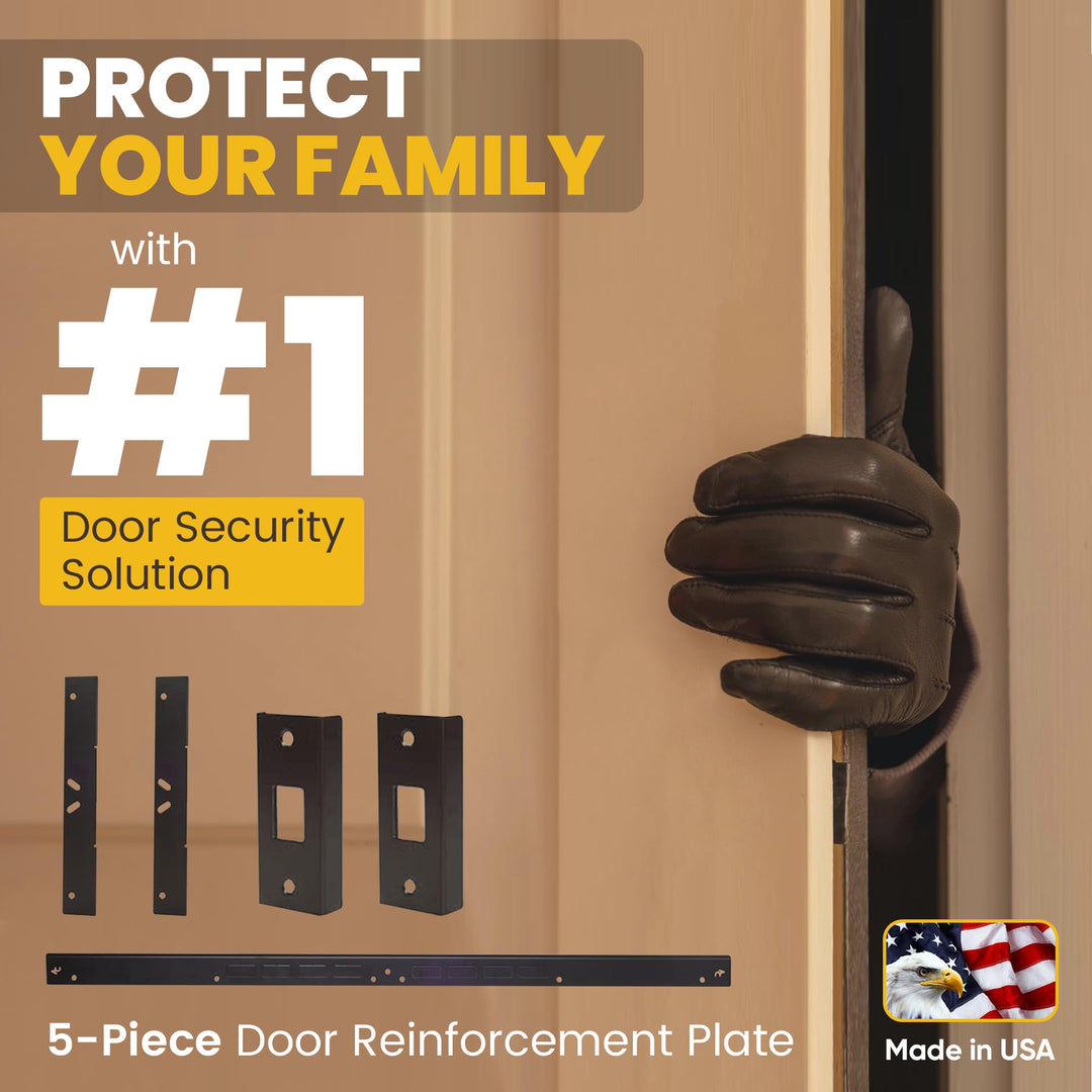 Door Armor MAX - Door Reinforcement Kit for Anti Kick Front Door Security