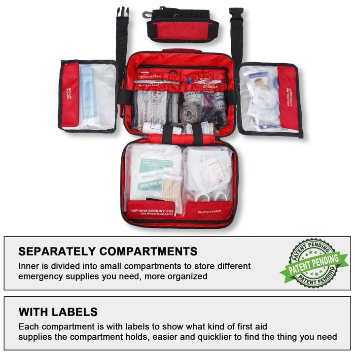 Poygik Premium 420 Piece Large First Aid Kit for Home, Car, Travel, Camping, Truck, Hiking, Sports, Office, Vehicle & Outdoor Emergencies