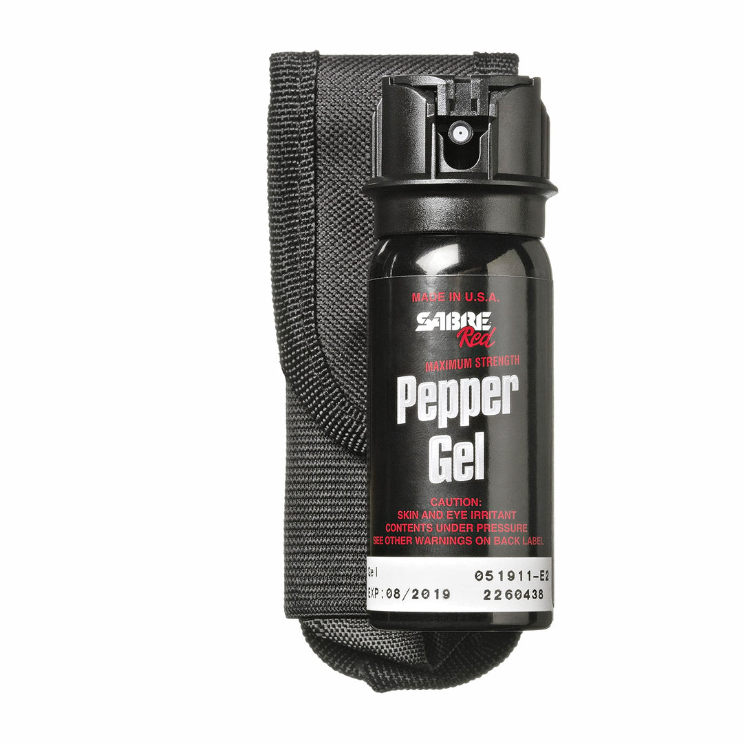 SABRE Tactical Pepper Gel With Belt Holster For Easy Carry