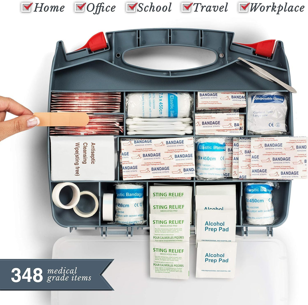 Swiss Safe 2-in-1 First Aid Kit for Car, Travel & Home, Businesses