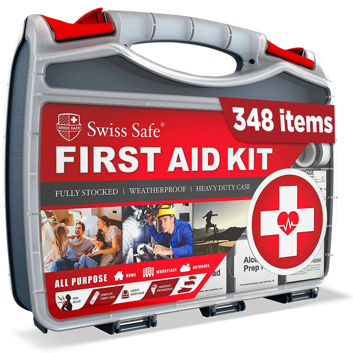 Swiss Safe 2-in-1 First Aid Kit for Car, Travel & Home, Businesses